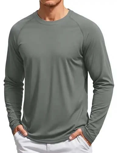 TACVASEN Men's Long Sleeve Shirts UPF 50+ Sun Protection Dry Fit Shirt Lightweight Workout Athletic T-Shirt Rash Guard - 1