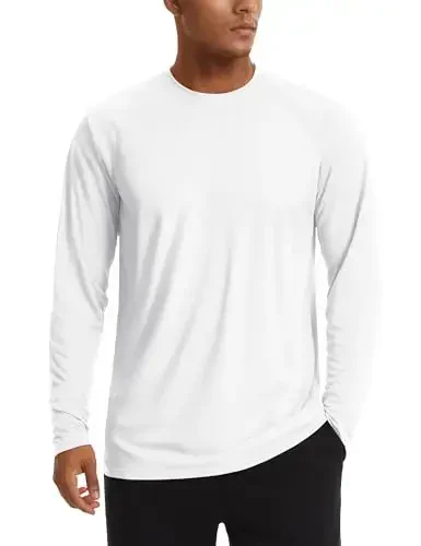 TACVASEN Men's Sun Shirt UPF 50+ Long Sleeve UV Protection Lightweight Rash Guard Swim Shirt Quick Dry Fishing T-Shirt 