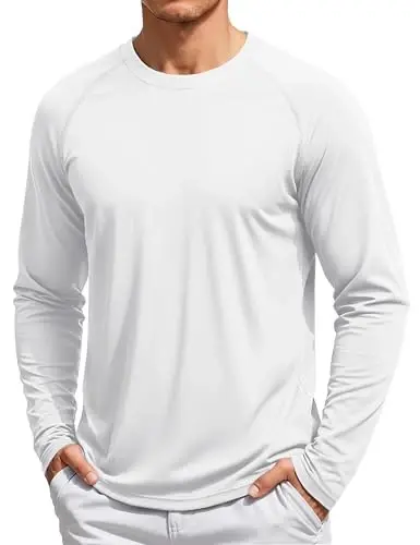 TACVASEN Men's Long Sleeve Shirts UPF 50+ Sun Protection Dry Fit Shirt Lightweight Workout Athletic T-Shirt Rash Guard - TACVASEN