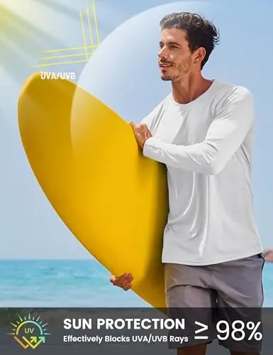 TACVASEN Men's Long Sleeve Shirts UPF 50+ Sun Protection Dry Fit Shirt Lightweight Workout Athletic T-Shirt Rash Guard - 3