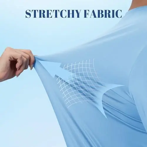 TACVASEN Men's Sun Shirt UPF 50+ Long Sleeve UV Protection Lightweight Rash Guard Swim Shirt Quick Dry Fishing T-Shirt - 5