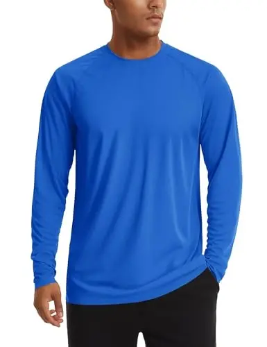 TACVASEN Men's Sun Shirt UPF 50+ Long Sleeve UV Protection Lightweight Rash Guard Swim Shirt Quick Dry Fishing T-Shirt - 1
