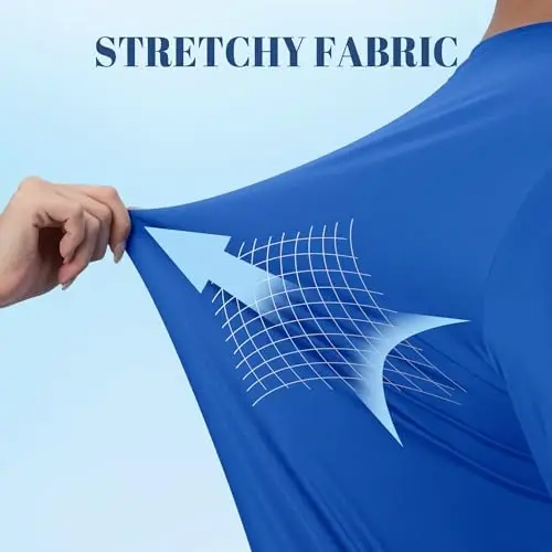 TACVASEN Men's Sun Shirt UPF 50+ Long Sleeve UV Protection Lightweight Rash Guard Swim Shirt Quick Dry Fishing T-Shirt - 5