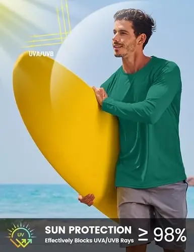 TACVASEN Men's Long Sleeve Shirts UPF 50+ Sun Protection Dry Fit Shirt Lightweight Workout Athletic T-Shirt Rash Guard - 3