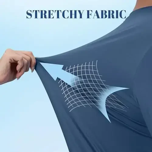 TACVASEN Men's Sun Shirt UPF 50+ Long Sleeve UV Protection Lightweight Rash Guard Swim Shirt Quick Dry Fishing T-Shirt - 5