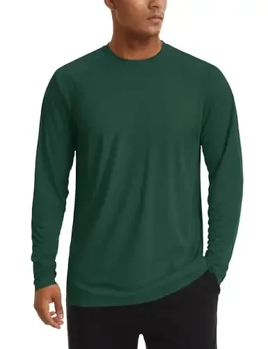 TACVASEN Men's Sun Shirt UPF 50+ Long Sleeve UV Protection Lightweight Rash Guard Swim Shirt Quick Dry Fishing T-Shirt 