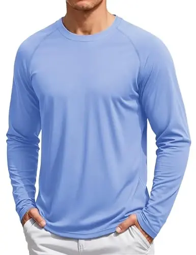 TACVASEN Men's Long Sleeve Shirts UPF 50+ Sun Protection Dry Fit Shirt Lightweight Workout Athletic T-Shirt Rash Guard - 1