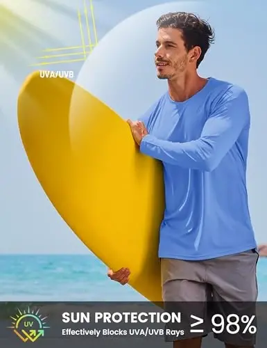 TACVASEN Men's Long Sleeve Shirts UPF 50+ Sun Protection Dry Fit Shirt Lightweight Workout Athletic T-Shirt Rash Guard - 3
