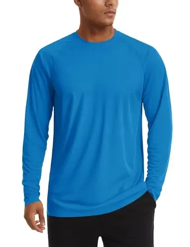 TACVASEN Men's Sun Shirt UPF 50+ Long Sleeve UV Protection Lightweight Rash Guard Swim Shirt Quick Dry Fishing T-Shirt - 1