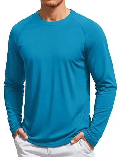TACVASEN Men's Long Sleeve Shirts UPF 50+ Sun Protection Dry Fit Shirt Lightweight Workout Athletic T-Shirt Rash Guard - 1