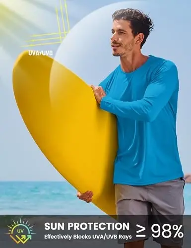 TACVASEN Men's Long Sleeve Shirts UPF 50+ Sun Protection Dry Fit Shirt Lightweight Workout Athletic T-Shirt Rash Guard - 3