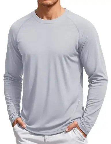 TACVASEN Men's Long Sleeve Shirts UPF 50+ Sun Protection Dry Fit Shirt Lightweight Workout Athletic T-Shirt Rash Guard - 1