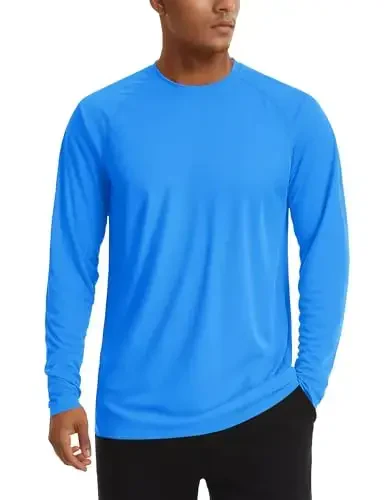 TACVASEN Men's Sun Shirt UPF 50+ Long Sleeve UV Protection Lightweight Rash Guard Swim Shirt Quick Dry Fishing T-Shirt - 1