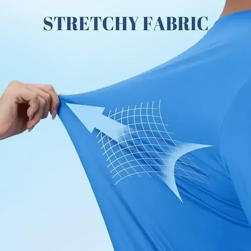 TACVASEN Men's Sun Shirt UPF 50+ Long Sleeve UV Protection Lightweight Rash Guard Swim Shirt Quick Dry Fishing T-Shirt - 5