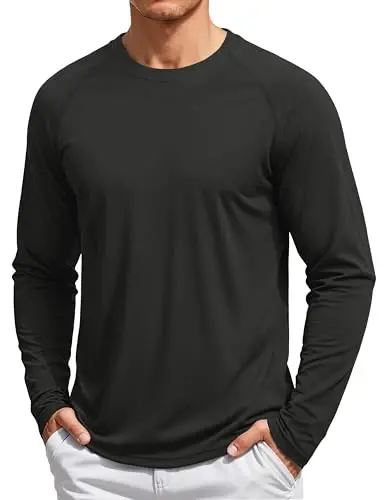 TACVASEN Men's Long Sleeve Shirts UPF 50+ Sun Protection Dry Fit Shirt Lightweight Workout Athletic T-Shirt Rash Guard - 1