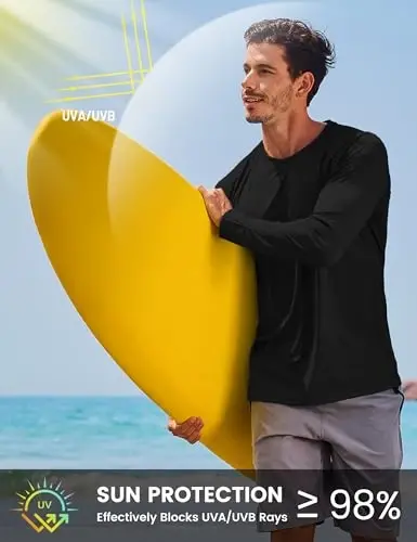 TACVASEN Men's Long Sleeve Shirts UPF 50+ Sun Protection Dry Fit Shirt Lightweight Workout Athletic T-Shirt Rash Guard - 3