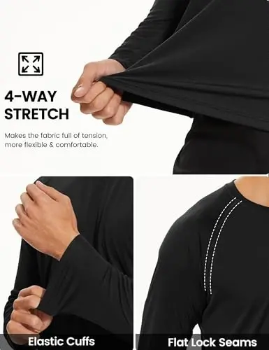 TACVASEN Men's Long Sleeve Shirts UPF 50+ Sun Protection Dry Fit Shirt Lightweight Workout Athletic T-Shirt Rash Guard - 4