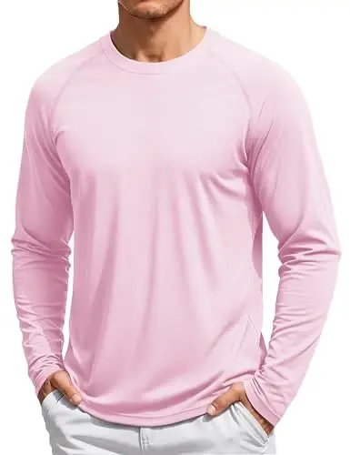 TACVASEN Men's Long Sleeve Shirts UPF 50+ Sun Protection Dry Fit Shirt Lightweight Workout Athletic T-Shirt Rash Guard 