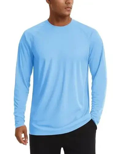 TACVASEN Men's Sun Shirt UPF 50+ Long Sleeve UV Protection Lightweight Rash Guard Swim Shirt Quick Dry Fishing T-Shirt - 1