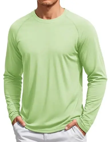 TACVASEN Men's Sun Shirt UPF 50+ Long Sleeve UV Protection Lightweight Rash Guard Swim Shirt Quick Dry Fishing T-Shirt - 1