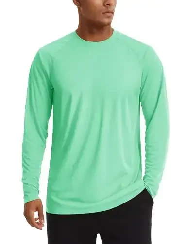 TACVASEN Men's Sun Shirt UPF 50+ Long Sleeve UV Protection Lightweight Rash Guard Swim Shirt Quick Dry Fishing T-Shirt - TACVASEN