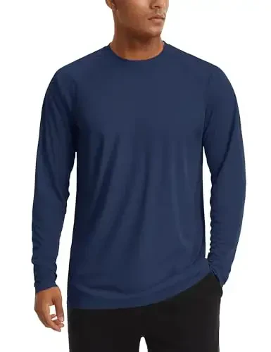 TACVASEN Men's Sun Shirt UPF 50+ Long Sleeve UV Protection Lightweight Rash Guard Swim Shirt Quick Dry Fishing T-Shirt 