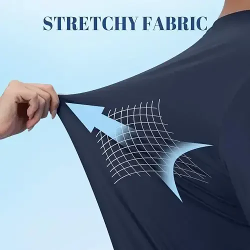 TACVASEN Men's Sun Shirt UPF 50+ Long Sleeve UV Protection Lightweight Rash Guard Swim Shirt Quick Dry Fishing T-Shirt - 5