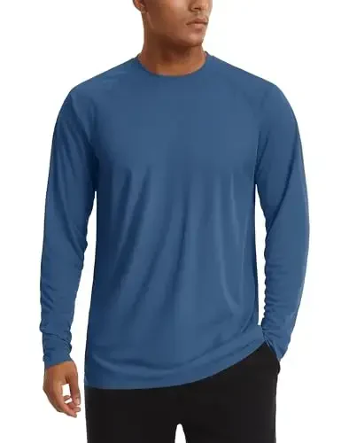 TACVASEN Men's Sun Shirt UPF 50+ Long Sleeve UV Protection Lightweight Rash Guard Swim Shirt Quick Dry Fishing T-Shirt - TACVASEN