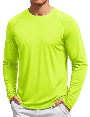 TACVASEN Men's Sun Shirt UPF 50+ Long Sleeve UV Protection Lightweight Rash Guard Swim Shirt Quick Dry Fishing T-Shirt - 1