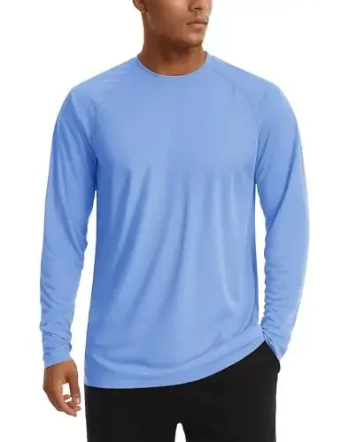 TACVASEN Men's Sun Shirt UPF 50+ Long Sleeve UV Protection Lightweight Rash Guard Swim Shirt Quick Dry Fishing T-Shirt - TACVASEN