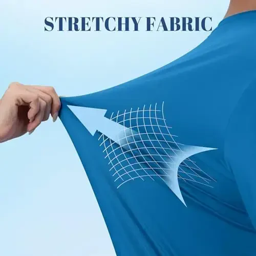 TACVASEN Men's Sun Shirt UPF 50+ Long Sleeve UV Protection Lightweight Rash Guard Swim Shirt Quick Dry Fishing T-Shirt - 5