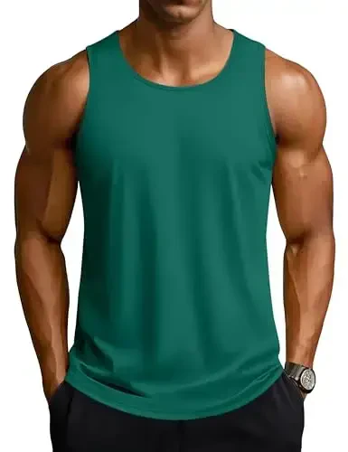 TACVASEN Men's Workout Tank Tops Sleeveless UPF 50+ Summer Sun Shirts Quick Dry for Running Swim Gym Beach - 1