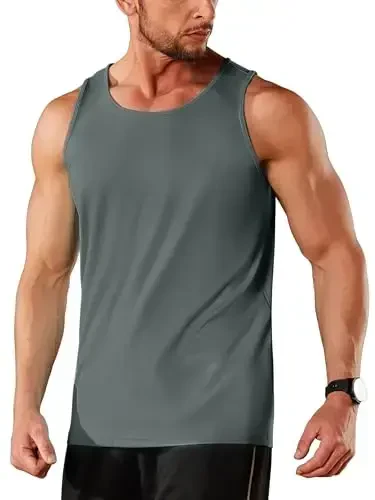 TACVASEN Men's Workout Tank Tops Sleeveless UPF 50+ Summer Sun Shirts Quick Dry for Running Swim Gym Beach - TACVASEN (1)