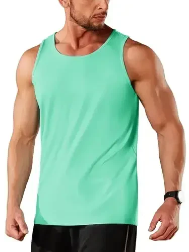 TACVASEN Men's Workout Tank Tops Sleeveless UPF 50+ Summer Sun Shirts Quick Dry for Running Swim Gym Beach - 2
