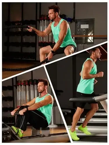 TACVASEN Men's Workout Tank Tops Sleeveless UPF 50+ Summer Sun Shirts Quick Dry for Running Swim Gym Beach - 4