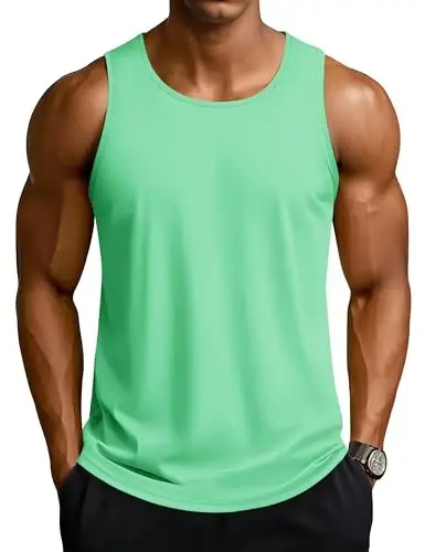TACVASEN Men's Workout Tank Tops Sleeveless UPF 50+ Summer Sun Shirts Quick Dry for Running Swim Gym Beach - 1