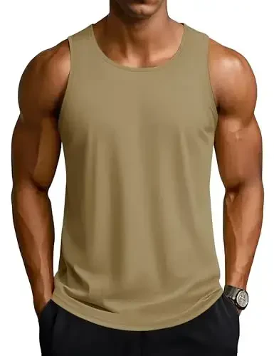 TACVASEN Men's Workout Tank Tops Sleeveless UPF 50+ Summer Sun Shirts Quick Dry for Running Swim Gym Beach - 1