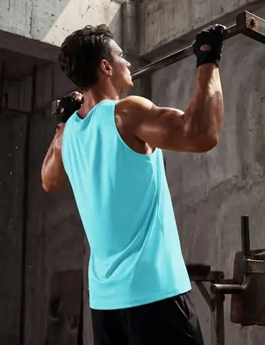 TACVASEN Men's Workout Tank Tops Sleeveless UPF 50+ Summer Sun Shirts Quick Dry for Running Swim Gym Beach - 4