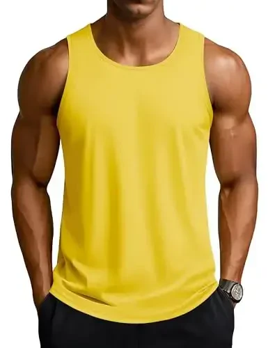 TACVASEN Men's Workout Tank Tops Sleeveless UPF 50+ Summer Sun Shirts Quick Dry for Running Swim Gym Beach - 1