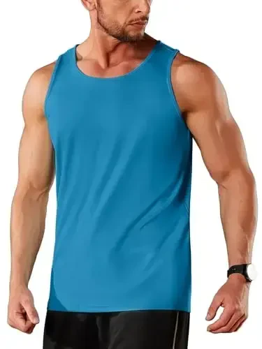 TACVASEN Men's Workout Tank Tops Sleeveless UPF 50+ Summer Sun Shirts Quick Dry for Running Swim Gym Beach - 2