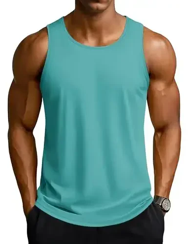 TACVASEN Men's Workout Tank Tops Sleeveless UPF 50+ Summer Sun Shirts Quick Dry for Running Swim Gym Beach - TACVASEN