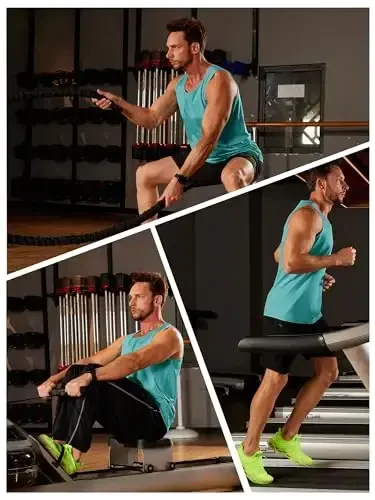 TACVASEN Men's Workout Tank Tops Sleeveless UPF 50+ Summer Sun Shirts Quick Dry for Running Swim Gym Beach - 4