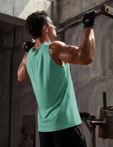 TACVASEN Men's Workout Tank Tops Sleeveless UPF 50+ Summer Sun Shirts Quick Dry for Running Swim Gym Beach - 4