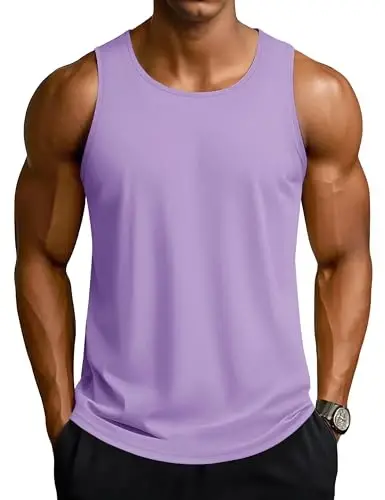 TACVASEN Men's Workout Tank Tops Sleeveless UPF 50+ Summer Sun Shirts Quick Dry for Running Swim Gym Beach - TACVASEN