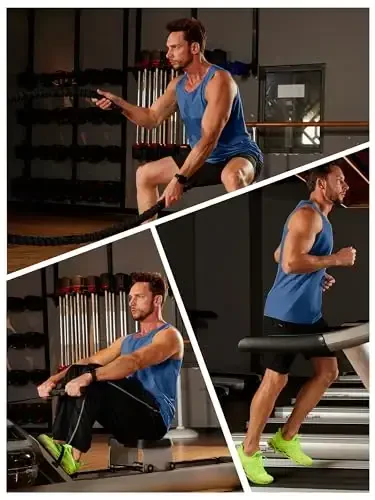 TACVASEN Men's Workout Tank Tops Sleeveless UPF 50+ Summer Sun Shirts Quick Dry for Running Swim Gym Beach - 4