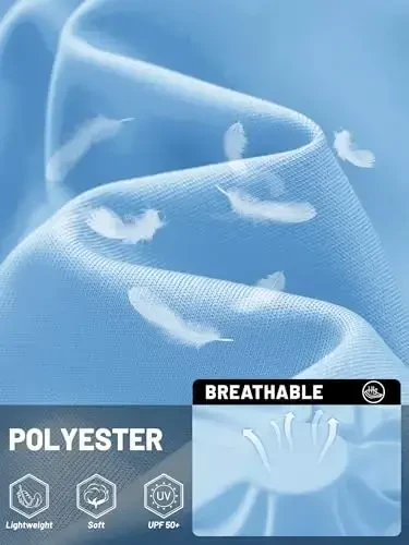 TACVASEN Мужская футболка от солнца UPF 50+ с длинным рукавом, защищающая от УФ-лучей, легкая быстросохнущая футболка для плавания от сыпи для рыбалки - 4