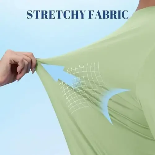 TACVASEN Мужская рубашка от солнца UPF 50+ с длинным рукавом, защита от ультрафиолета, легкая быстросохнущая футболка для плавания, для рыбалки - 5