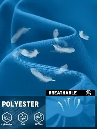 TACVASEN Мужская рубашка от солнца UPF 50+ с длинным рукавом, защита от ультрафиолета, легкая быстросохнущая футболка для плавания и рыбалки - 4