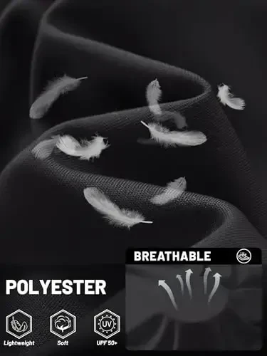 TACVASEN Мужская рубашка от солнца UPF 50+ с длинным рукавом, защита от ультрафиолета, легкая быстросохнущая рубашка для плавания, футболка для рыбалки - 4