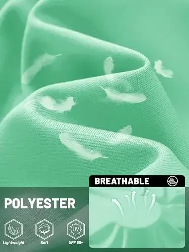 TACVASEN Мужская рубашка от солнца UPF 50+ с длинным рукавом, защита от ультрафиолета, легкая рубашка для плавания, быстросохнущая футболка для рыбалки - 4